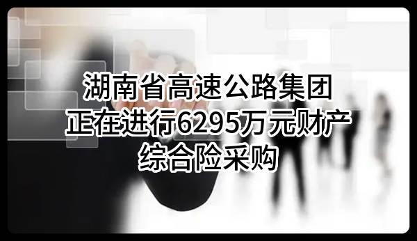 湖南省高速公路集团有限公司正在进行6295万元财产综合险采购