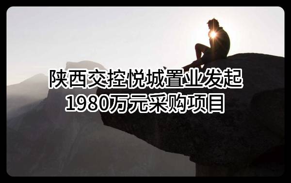 陕西交控悦城置业有限责任公司最新发起1980万元采购项目