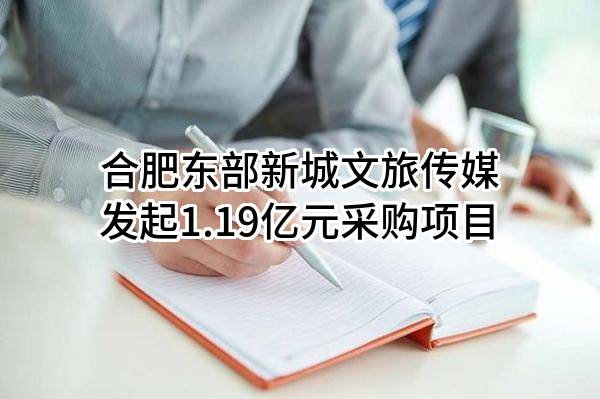 合肥东部新城文旅传媒有限公司最新发起1.19亿元采购项目