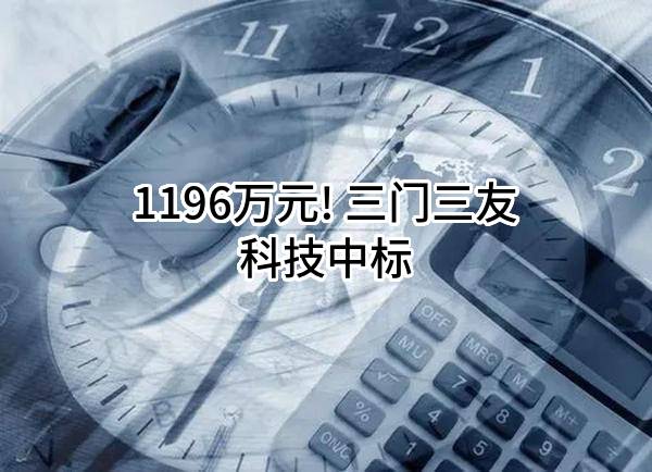 1196万元! 三门三友科技股份有限公司中标