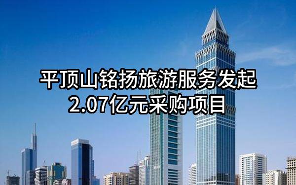 平顶山铭扬旅游服务有限公司最新发起2.07亿元采购项目
