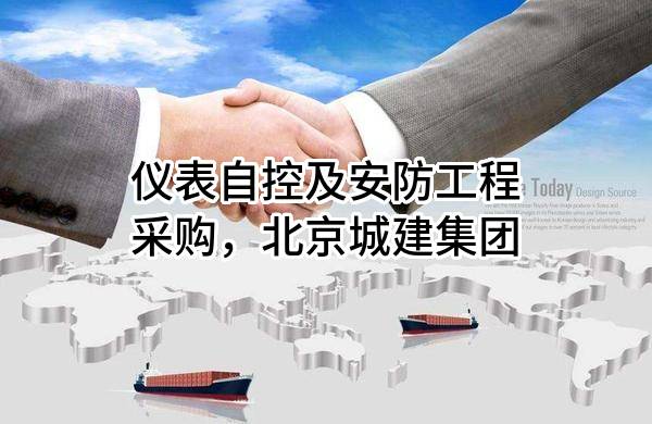仪表自控及安防工程采购，北京城建集团有限责任公司