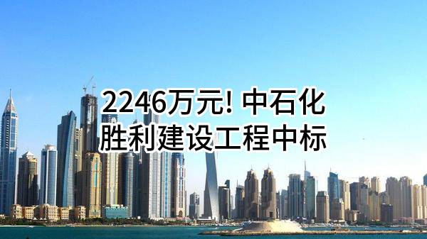 2246万元! 中石化胜利建设工程有限公司中标
