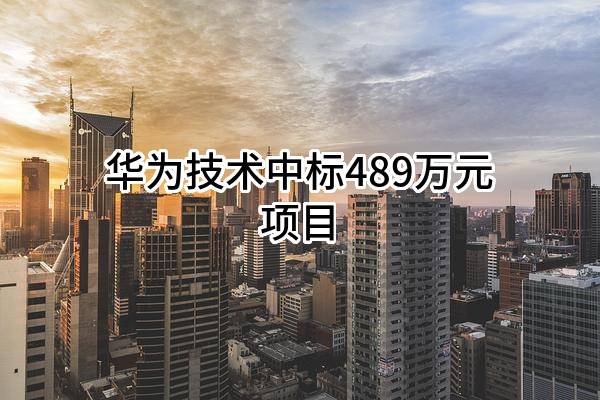 华为技术有限公司中标489万元项目