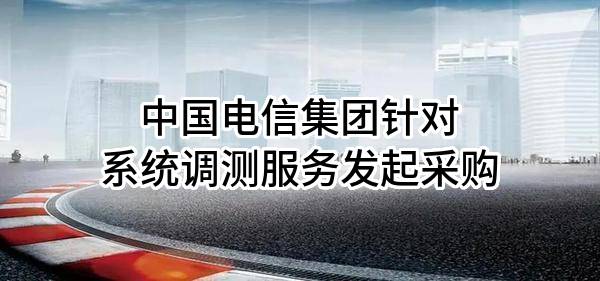 中国电信集团有限公司针对系统调测服务发起采购