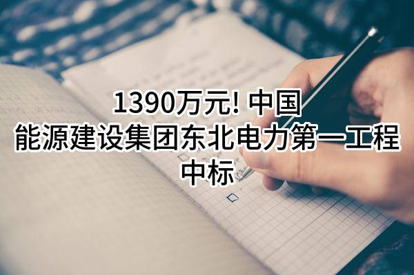 1390万元! 中国能源建设集团东北电力第一工程有限公司中标