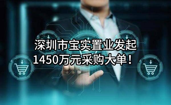 深圳市宝实置业有限公司最新发起1450万元采购大单！