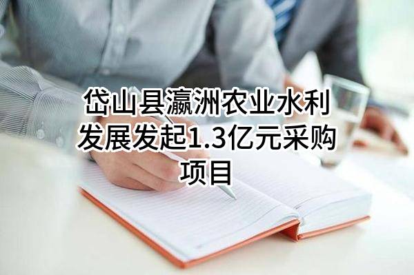 岱山县瀛洲农业水利发展有限公司最新发起1.3亿元采购项目