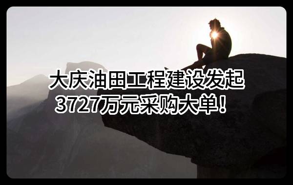 大庆油田工程建设有限公司最新发起3727万元采购大单！