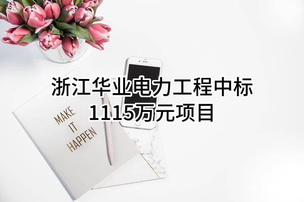 浙江华业电力工程股份有限公司中标1115万元项目