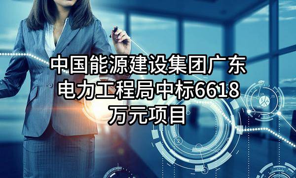 中国能源建设集团广东电力工程局有限公司中标6618万元项目