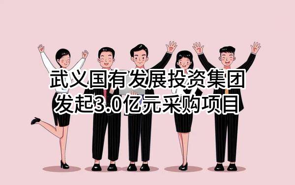 武义国有发展投资集团有限公司最新发起3.0亿元采购项目