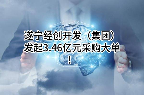 遂宁经创开发（集团）有限责任公司最新发起3.46亿元采购大单！