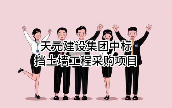 天元建设集团有限公司中标挡土墙工程采购项目