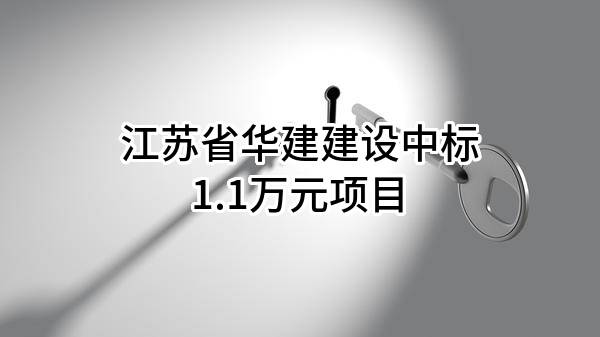 江苏省华建建设股份有限公司中标1.1万元项目