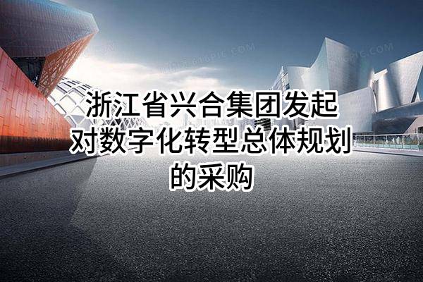浙江省兴合集团有限责任公司发起对数字化转型总体规划的采购
