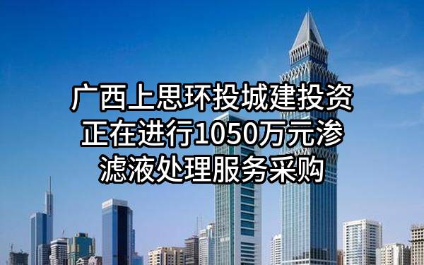 广西上思环投城建投资有限公司正在进行1050万元渗滤液处理服务采购