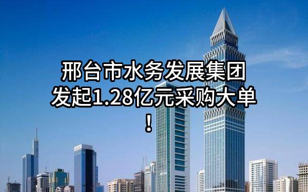 邢台市水务发展集团有限公司最新发起1.28亿元采购大单!