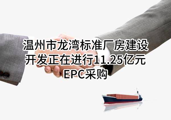温州市龙湾标准厂房建设开发有限公司正在进行11.25亿元EPC采购