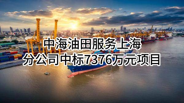 中海油田服务股份有限公司上海分公司中标7376万元项目