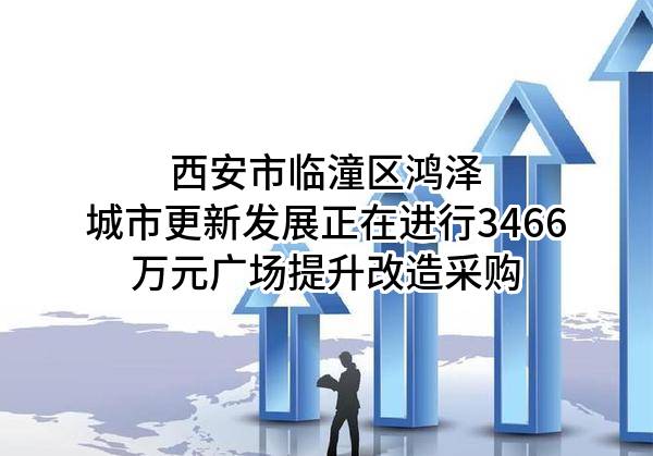 西安市临潼区鸿泽城市更新发展有限公司正在进行3466万元广场提升改造采购