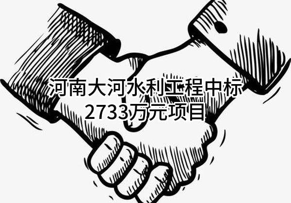 河南大河水利工程有限公司中标2733万元项目