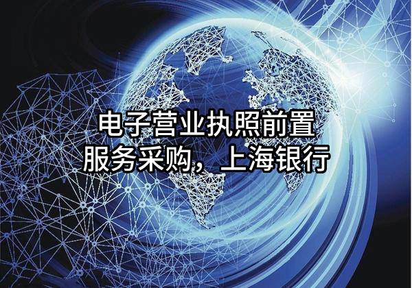 电子营业执照前置服务采购，上海银行股份有限公司