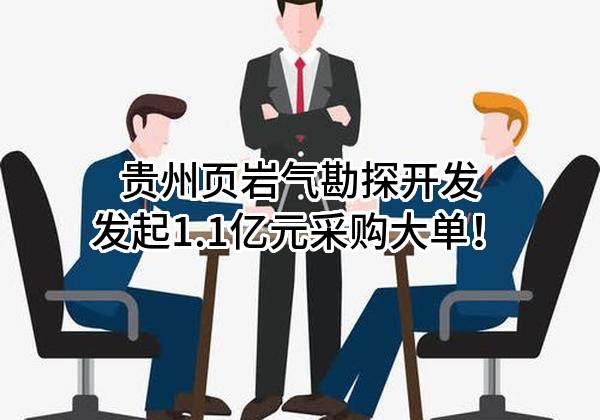 贵州页岩气勘探开发有限责任公司最新发起1.1亿元采购大单！