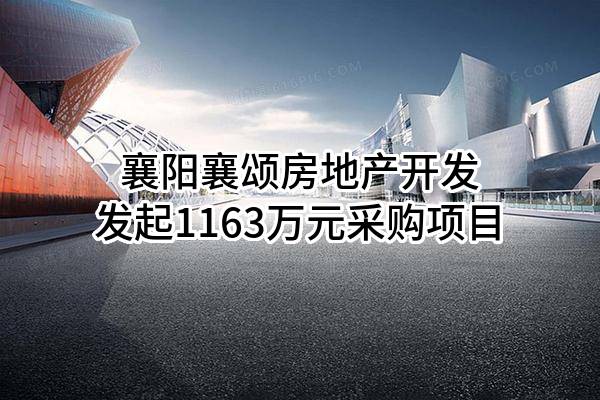 襄阳襄颂房地产开发有限公司最新发起1163万元采购项目