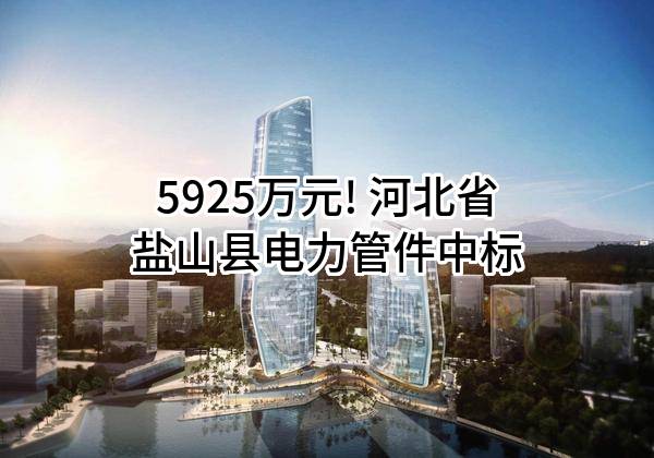 5925万元! 河北省盐山县电力管件有限公司中标