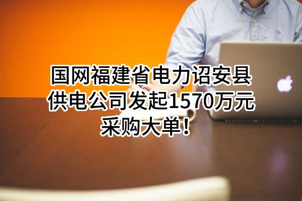 国网福建省电力有限公司诏安县供电公司最新发起1570万元采购大单!