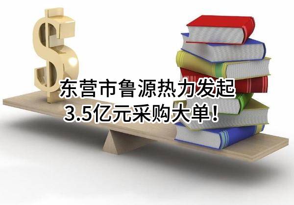 东营市鲁源热力有限公司最新发起3.5亿元采购大单！