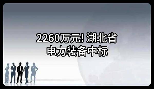2260万元! 湖北省电力装备有限公司中标