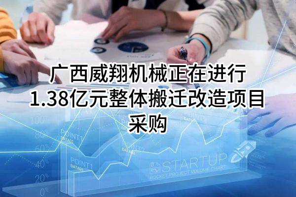 广西威翔机械有限公司正在进行1.38亿元整体搬迁改造项目采购