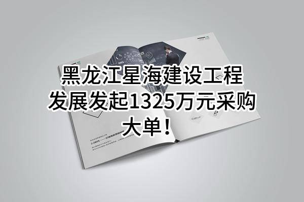 黑龙江星海建设工程发展有限公司最新发起1325万元采购大单！