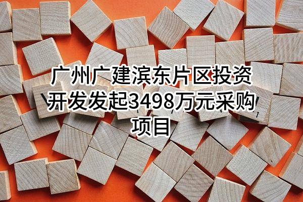 广州广建滨东片区投资开发有限公司最新发起3498万元采购项目