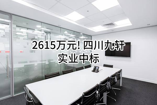 2615万元! 四川九轩实业有限公司中标