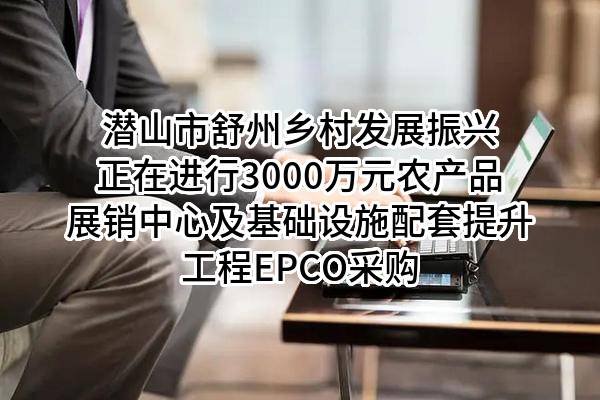 潜山市舒州乡村发展振兴有限公司正在进行3000万元农产品展销中心及基础设施配套提升工程EPCO采购