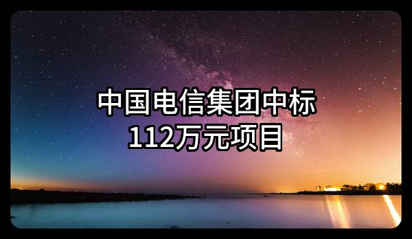 中国电信集团有限公司中标112万元项目