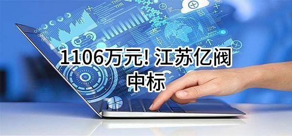 1106万元! 江苏亿阀股份有限公司中标