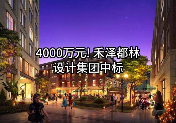 4000万元! 禾泽都林设计集团有限公司中标