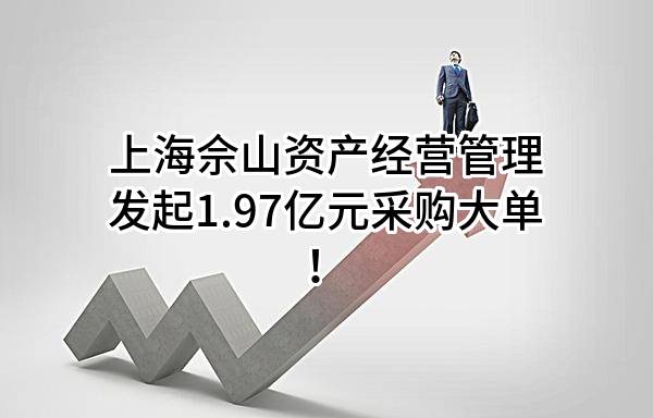 上海佘山资产经营管理有限公司最新发起1.97亿元采购大单！