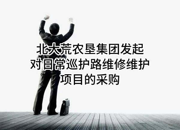 北大荒农垦集团有限公司发起对日常巡护路维修维护项目的采购