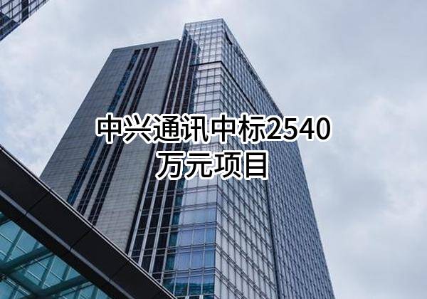 中兴通讯股份有限公司中标2540万元项目