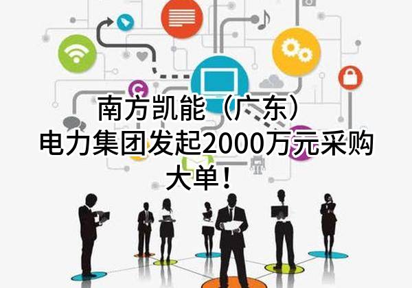 南方凯能（广东）电力集团有限公司最新发起2000万元采购大单！