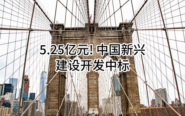5.25亿元! 中国新兴建设开发有限责任公司中标