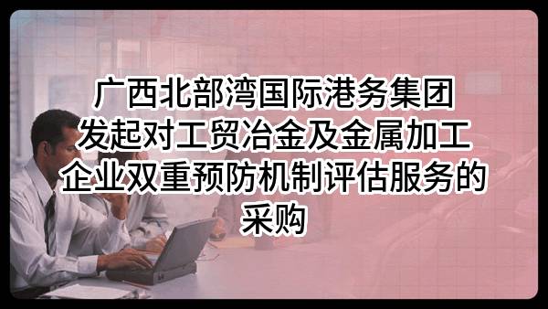 广西北部湾国际港务集团有限公司发起对工贸冶金及金属加工企业双重预防机制评估服务的采购