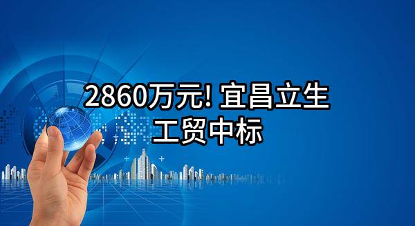 2860万元! 宜昌立生工贸有限责任公司中标