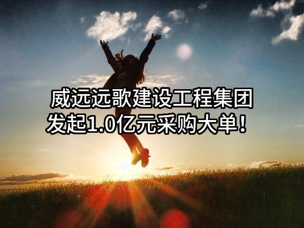 威远远歌建设工程集团有限公司最新发起1.0亿元采购大单！