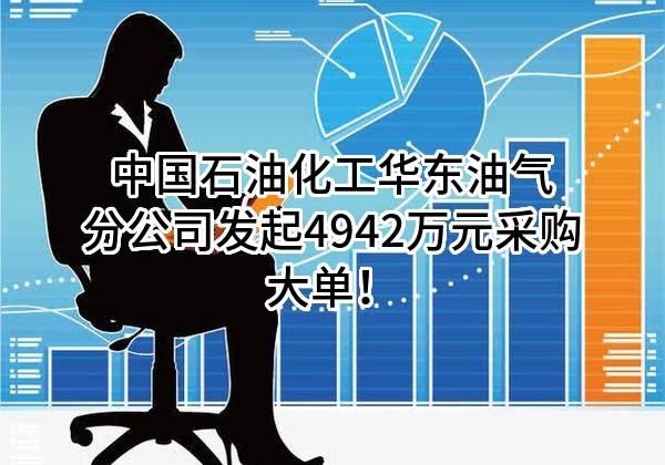 中国石油化工股份有限公司华东油气分公司最新发起4942万元采购大单！